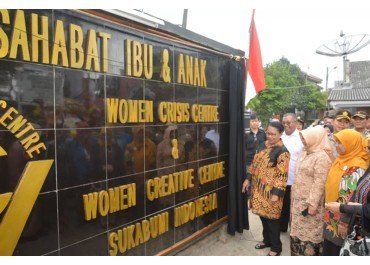Menteri Yohana Kunjungi Sukabumi Resmikan Rumah Sahabat Ibu dan Anak Women Crisis Center